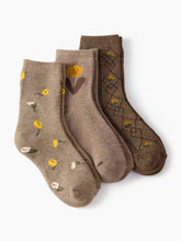 3 PAIRS FLOWER CREW SOCKS