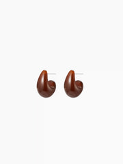 3 PAIRS TORTOISESHELL STUD EARRINGS