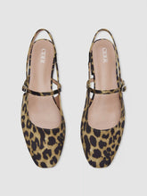 LEOPARD PRINT BUCKLE SLINGBACK FLATS