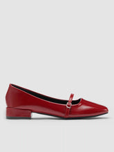SQUARE TOE LOW HEEL MARY JANE SHOES
