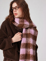 PLAID TASSEL SCARF