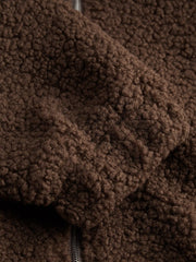 Teddy Fleece Jacket With Hood Curve & Plus