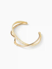 IRREGULAR WAVE TORTOISESHELL CUFF BANGLE