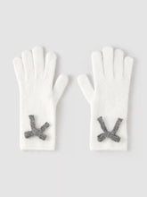 BOWKNOT KNITTED WOOL-BLEND GLOVES