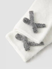 BOWKNOT KNITTED WOOL-BLEND GLOVES