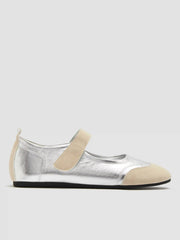 TWO-TONE FAUX SUEDE & FAUX LEATHER MARY JANE SNEAKERS