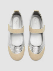 TWO-TONE FAUX SUEDE & FAUX LEATHER MARY JANE SNEAKERS