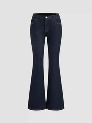 High Stretch Cider Denim Low Rise Flared Jeans