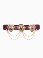VINTAGE ENGRAVED HEART & CHAIN CORSET BELT