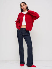High Stretch Cider Denim Low Rise Flared Jeans