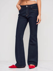 High Stretch Cider Denim Low Rise Flared Jeans