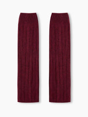 WOOL-BLEND KNIT LEG WARMERS