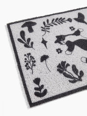 FLORAL & CAT DOORMAT