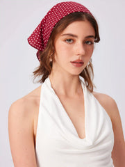 POLKA DOT SQUARE HEADSCARF