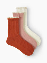 3 PAIRS RUFFLE CREW SOCKS
