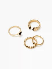 4PCS RHINESTONE DECOR RING SET