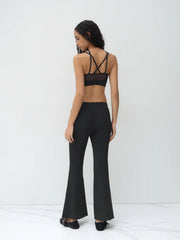 CIDERAIRY™ V-neck Solid Criss Cross Active Tank Top