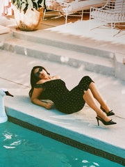 Polka Dot Ruched Top