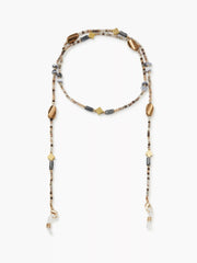 STONE & METAL DECOR BEADED GLASSES CHAIN