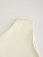 Asymmetrical Neck Knotted Mini Dress