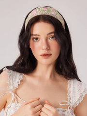 FLORAL EMBROIDERED HEADBAND