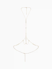 RHINESTONE METALLIC BODY CHAIN