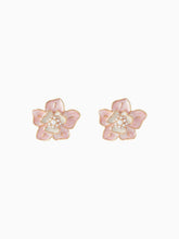 FLORAL & FAUX PEARL STUD EARRINGS