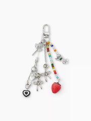 STRAWBERRY & BOWKNOT & HEART & ROSE KEYCHAIN