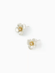 ZIRCON FLORAL STUD EARRINGS