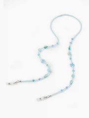 BUTTERFLY & STONE BEADED GLASSES CHAIN