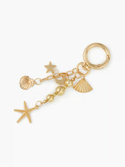 STARFISH & SHELL & MOON & STAR KEYCHAIN