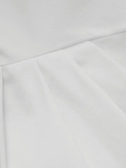 V-neck Solid Pleated Sleeveless Maxi Dress