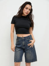 Cider Denim Mid Rise Pocket Bermuda Jorts