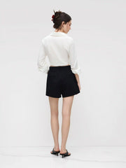 High Rise Cinched Waist Shorts