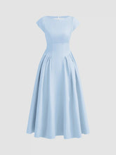 Sculptural Boat Neck Cut Out Backless Ruffle Maxi Dress
