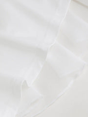 Off-shoulder Lantern Sleeve Asymmetrical Ruffle Hem Mini Dress