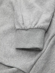Cotton-blend Asymmetrical Neck Ruched Cinched Waist Sweatshirt