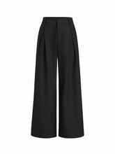 Petite Mid Rise Pleated Straight Leg Trousers