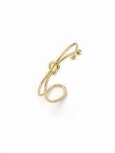 DOUBLE LAYERED KNOT OPEN BRACELET