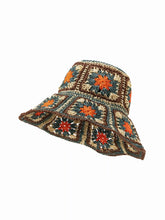 FLOWER WOVEN BUCKET HAT