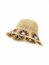 FLOWER WOVEN BUCKET HAT