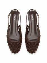 WOVEN SLINGBACK FLATS