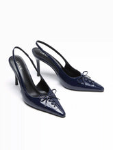 BOWKNOT POINTED TOE SLINGBACK HEELS