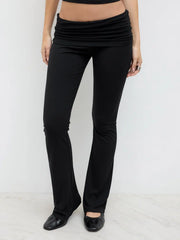 Foldover Flared Yoga Pants