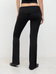 Foldover Flared Yoga Pants