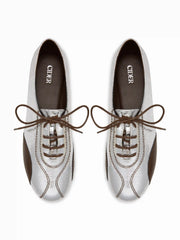 TWO-TONE LACE-UP SNEAKERS