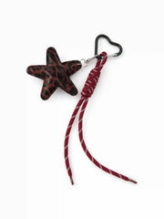 LEOPARD PRINT STAR KEYCHAIN