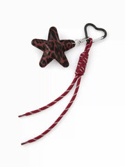 LEOPARD PRINT STAR KEYCHAIN