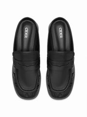 PLEATED MULE LOAFERS