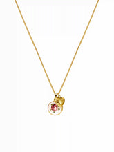 FLOWER & HEART PENDANT NECKLACE
